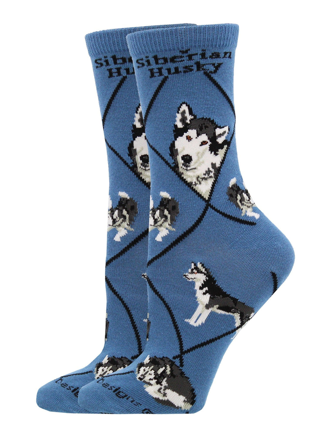 Wheel House Designs socks Gray / Medium Siberian Husky Socks for Women | Perfect Dog Lovers Gift