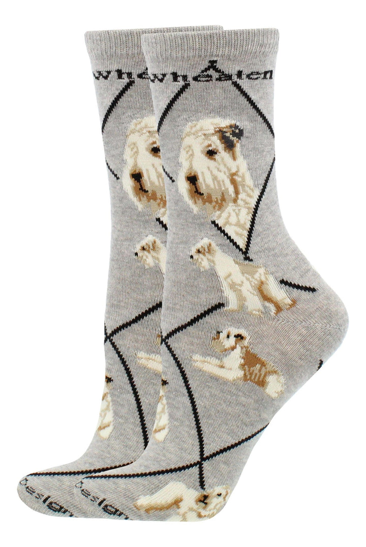 Wheel House Designs socks Gray / Medium Wheaten Terrier Socks Perfect Dog Lovers Gift