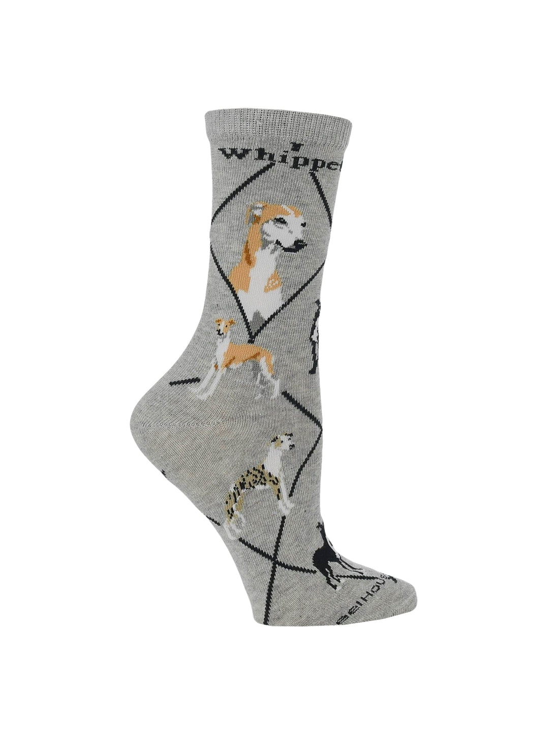 Wheel House Designs socks Gray / Medium Whippet Socks Perfect Dog Lovers Gift