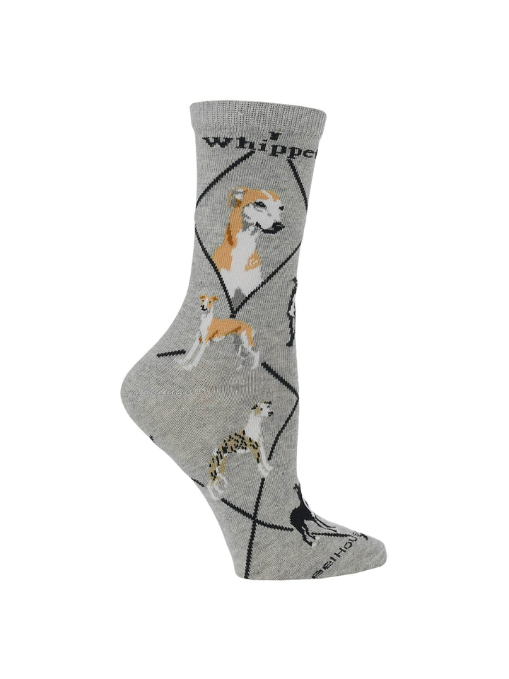 Wheel House Designs socks Gray / Medium Whippet Socks Perfect Dog Lovers Gift