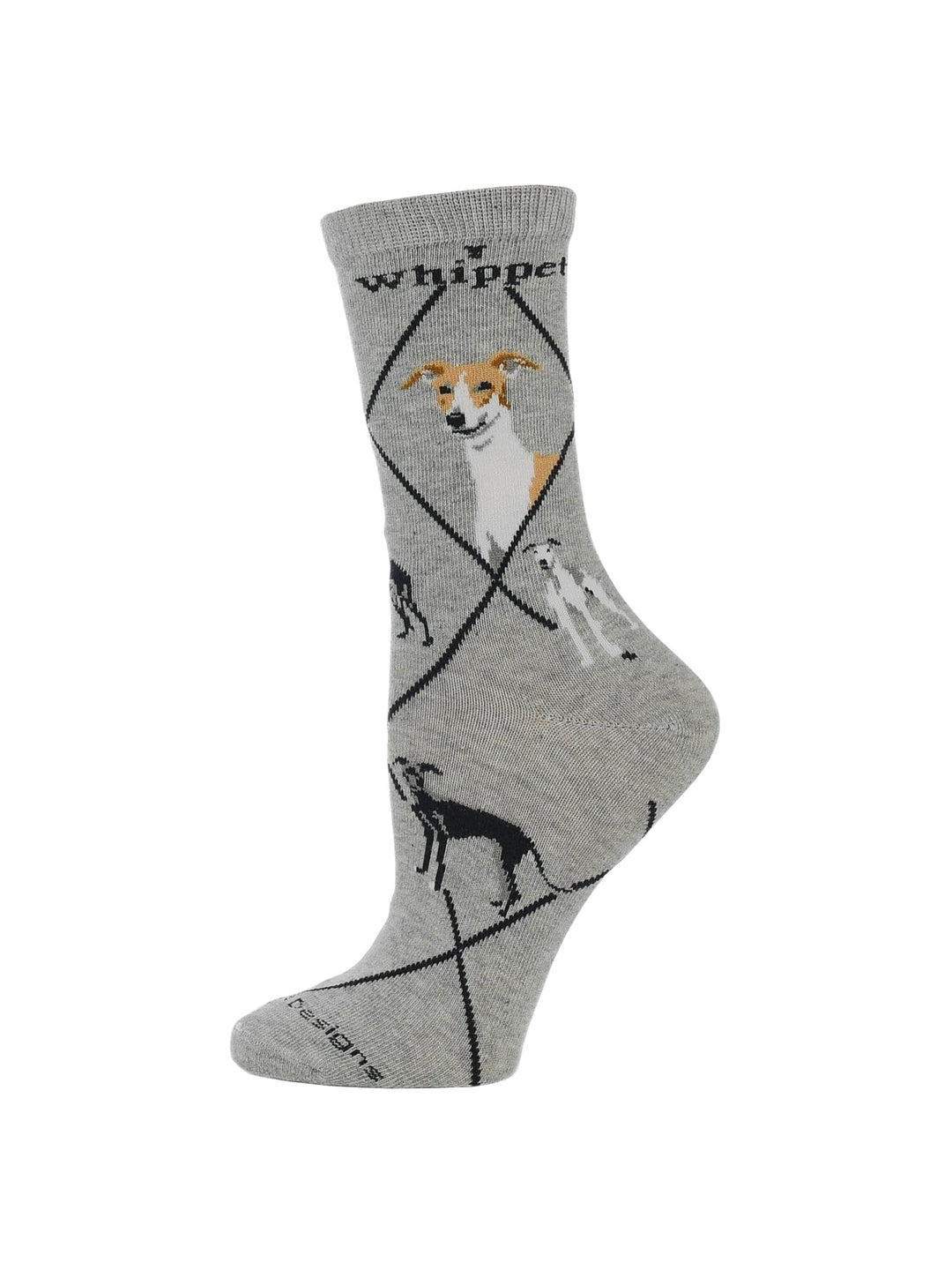 Wheel House Designs socks Gray / Medium Whippet Socks Perfect Dog Lovers Gift