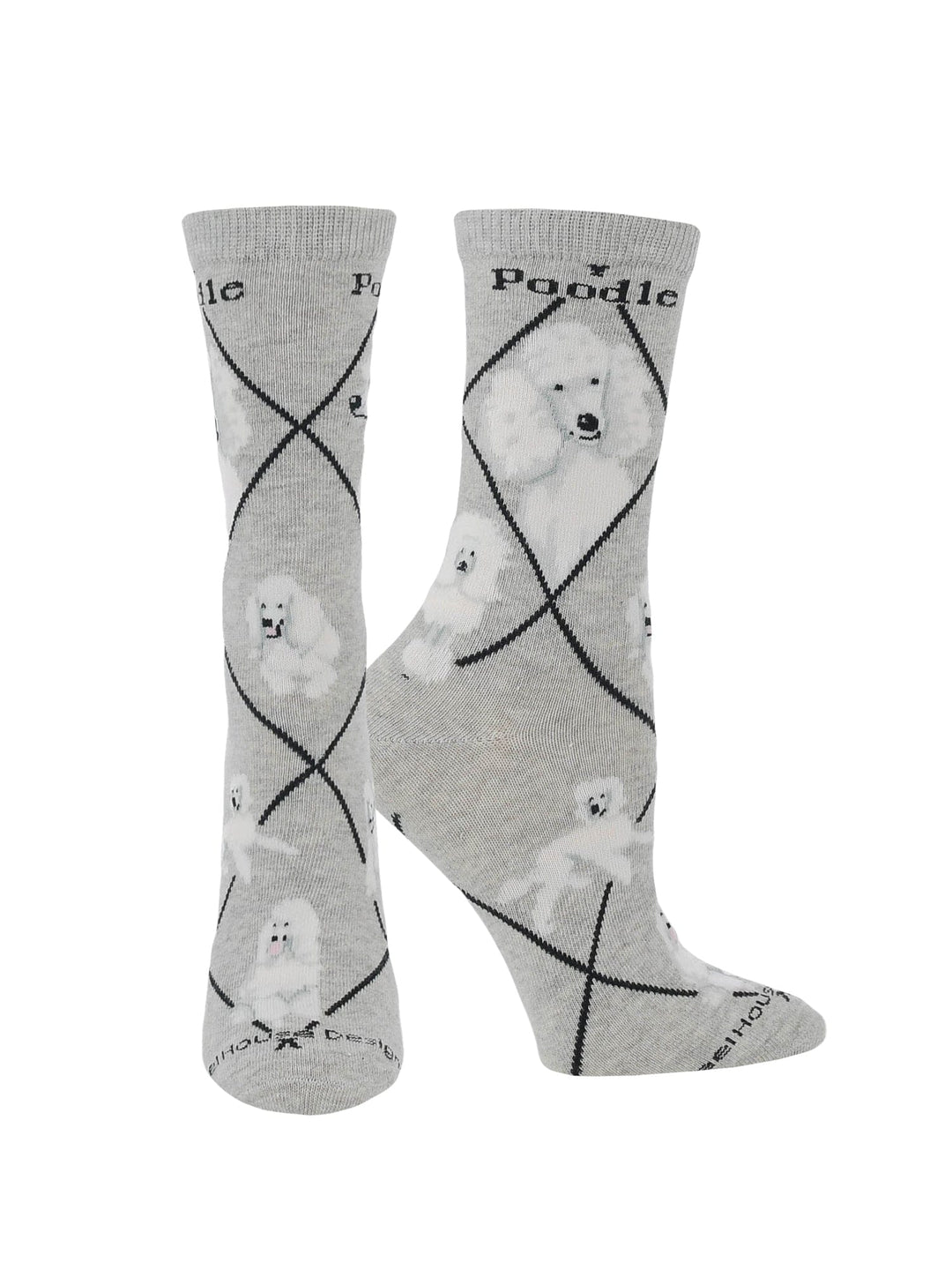 Wheel House Designs socks Gray / Medium White Poodle Socks Perfect Dog Lovers Gift