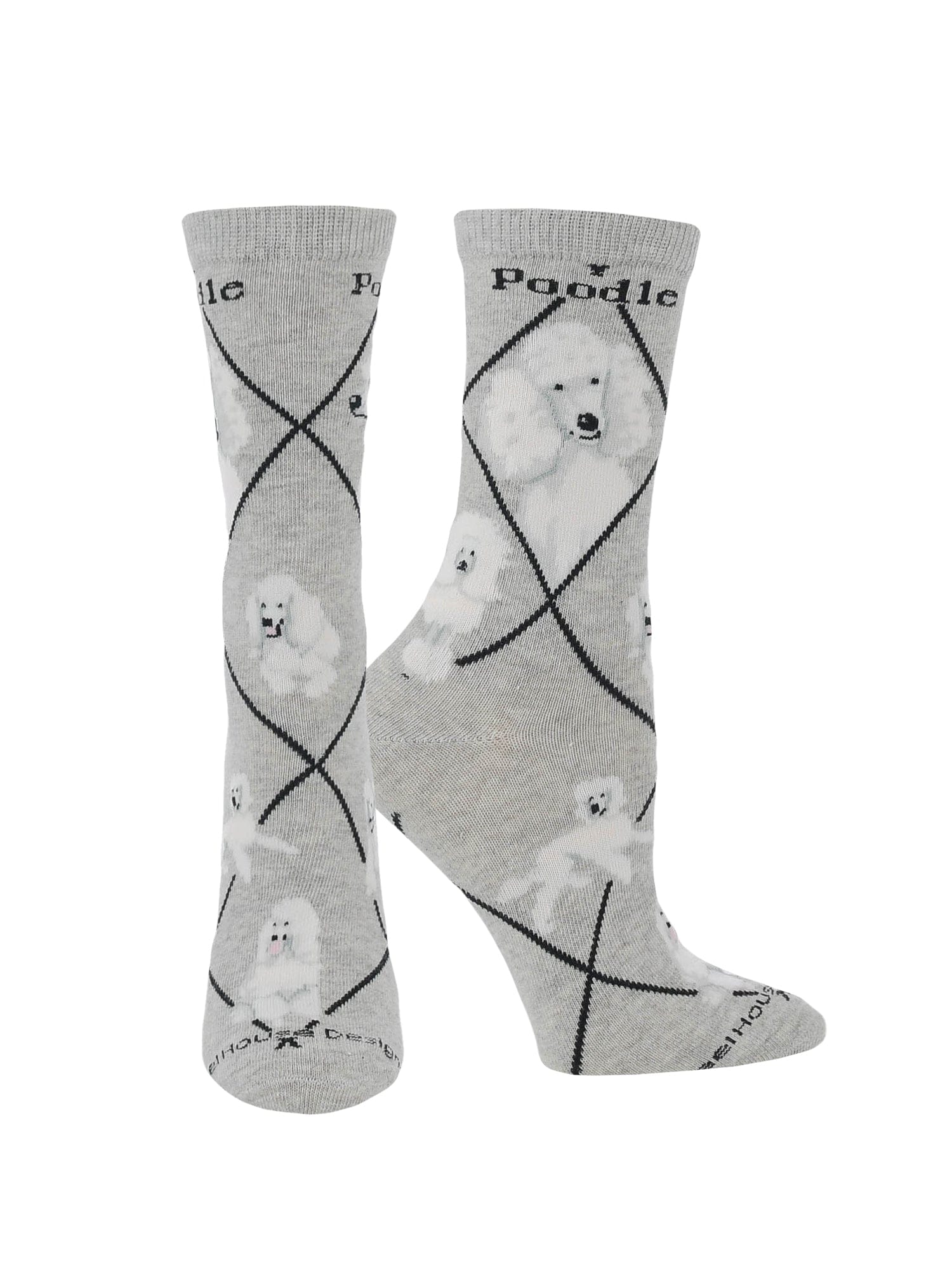 Wheel House Designs socks Gray / Medium White Poodle Socks Perfect Dog Lovers Gift
