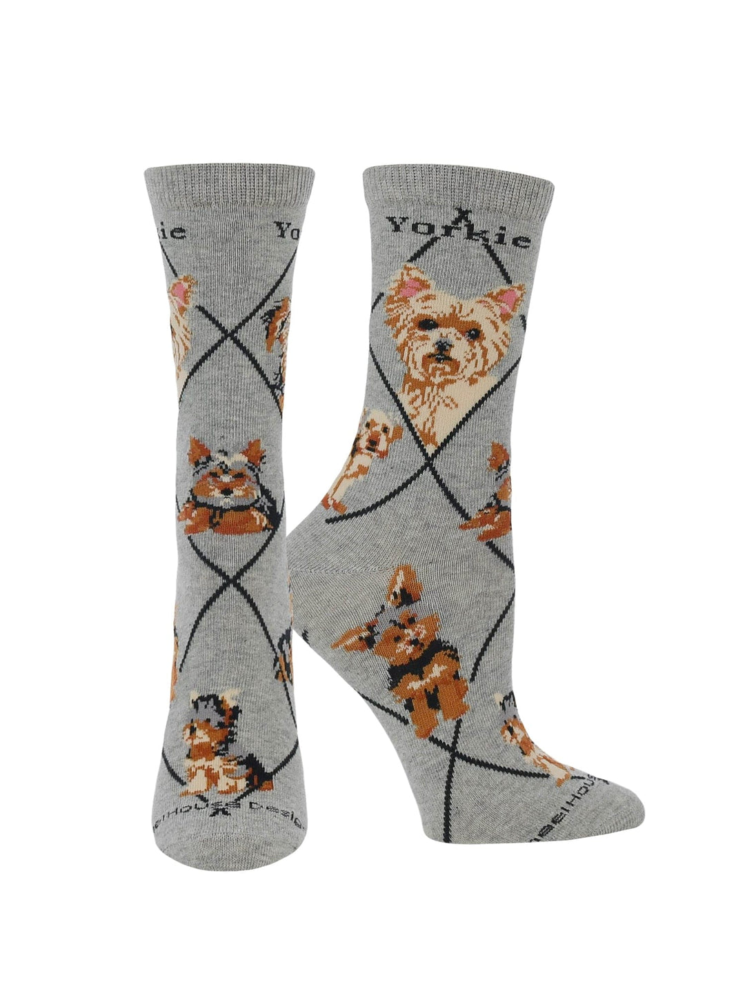 Wheel House Designs socks Gray / Medium Yorkie Puppy Socks forWomen | Perfect Dog Lovers Gift