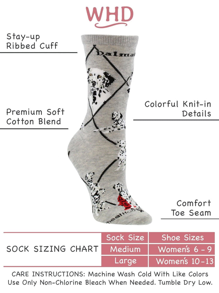 Wheel House Designs socks Grey Heather / Medium Dalmatian Socks Perfect Dog Lovers Gift