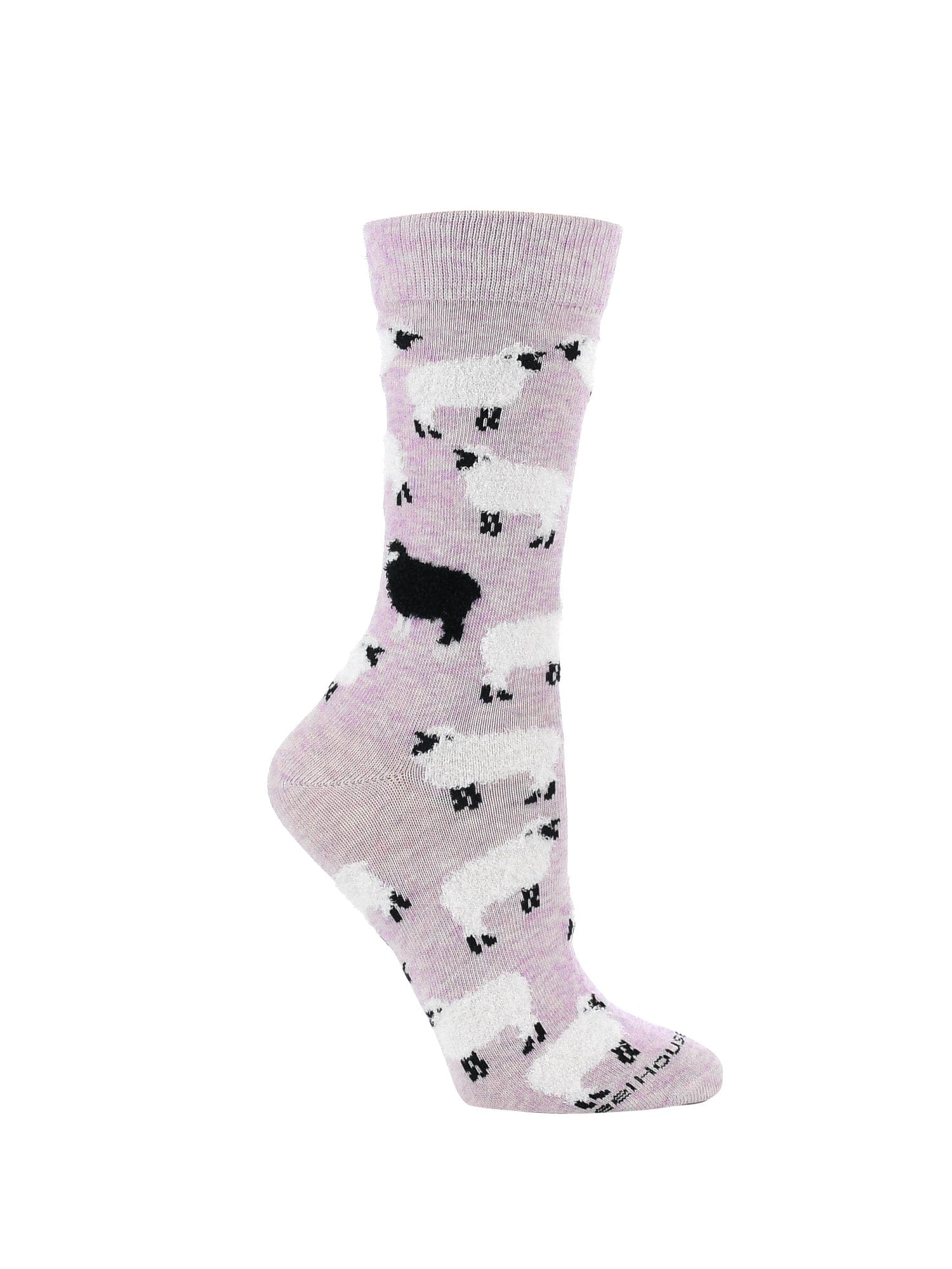 Wheel House Designs socks Lavender Heather/Gray Heather / Medium WHD Fuzzy Sheep Socks | Gifts for Sheep Lovers | 1-Pack/2-Pack