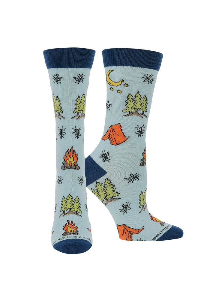 Wheel House Designs socks Light Blue / Large Camping Socks Perfect Outdoors Lover Gift