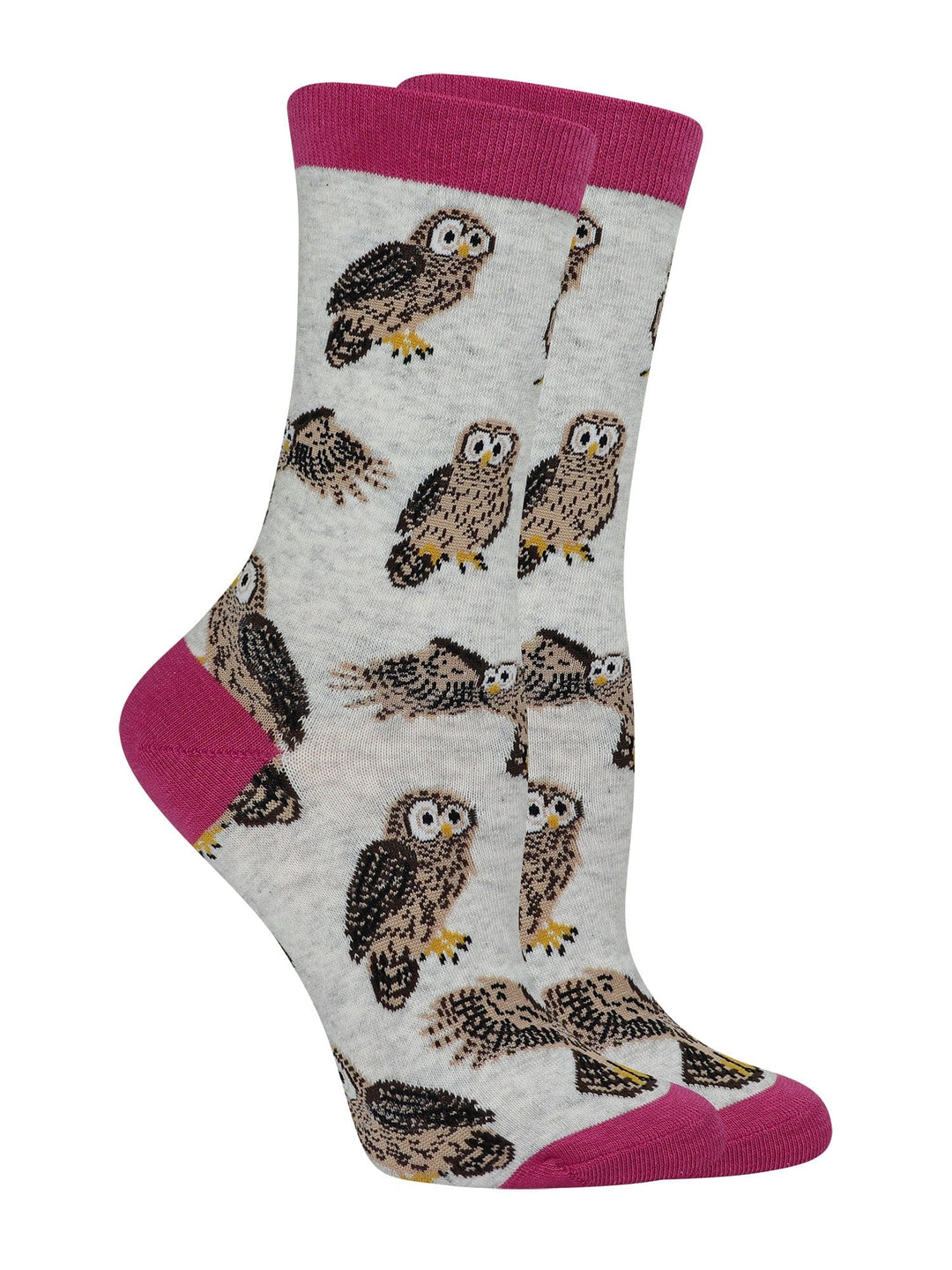 Wheel House Designs socks Light Gray / Large Owl Socks Perfect Bird Lovers Gift
