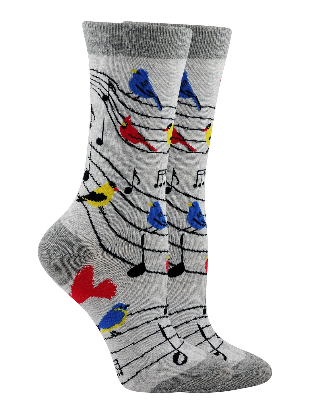 Wheel House Designs socks Light Gray / Medium Bird Song Socks Perfect Bird Lovers Gift
