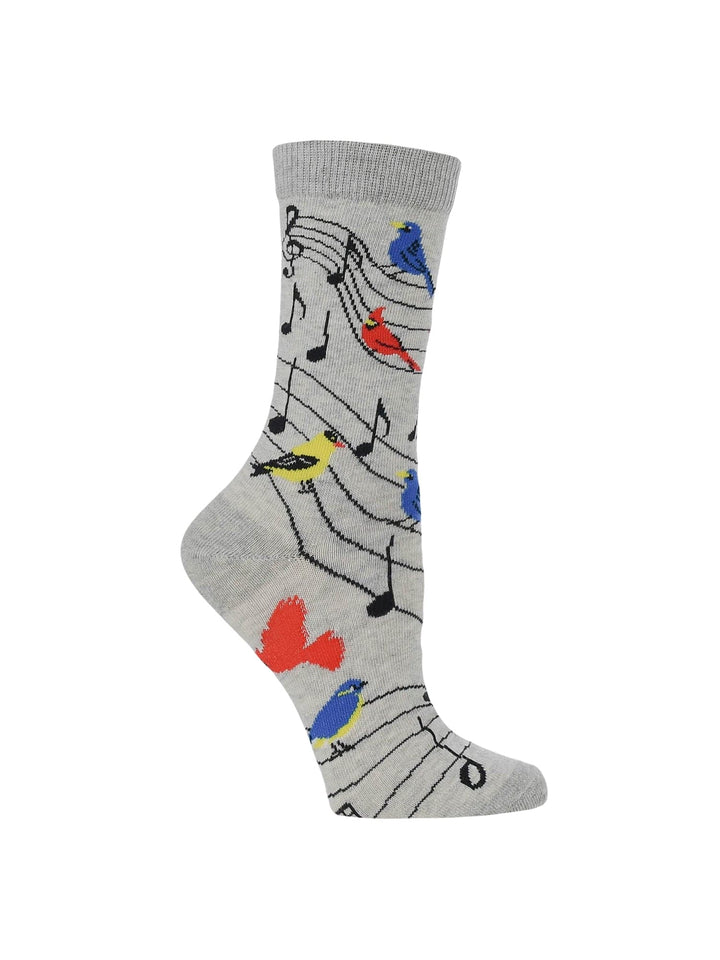 Wheel House Designs socks Light Gray / Medium Bird Song Socks Perfect Bird Lovers Gift