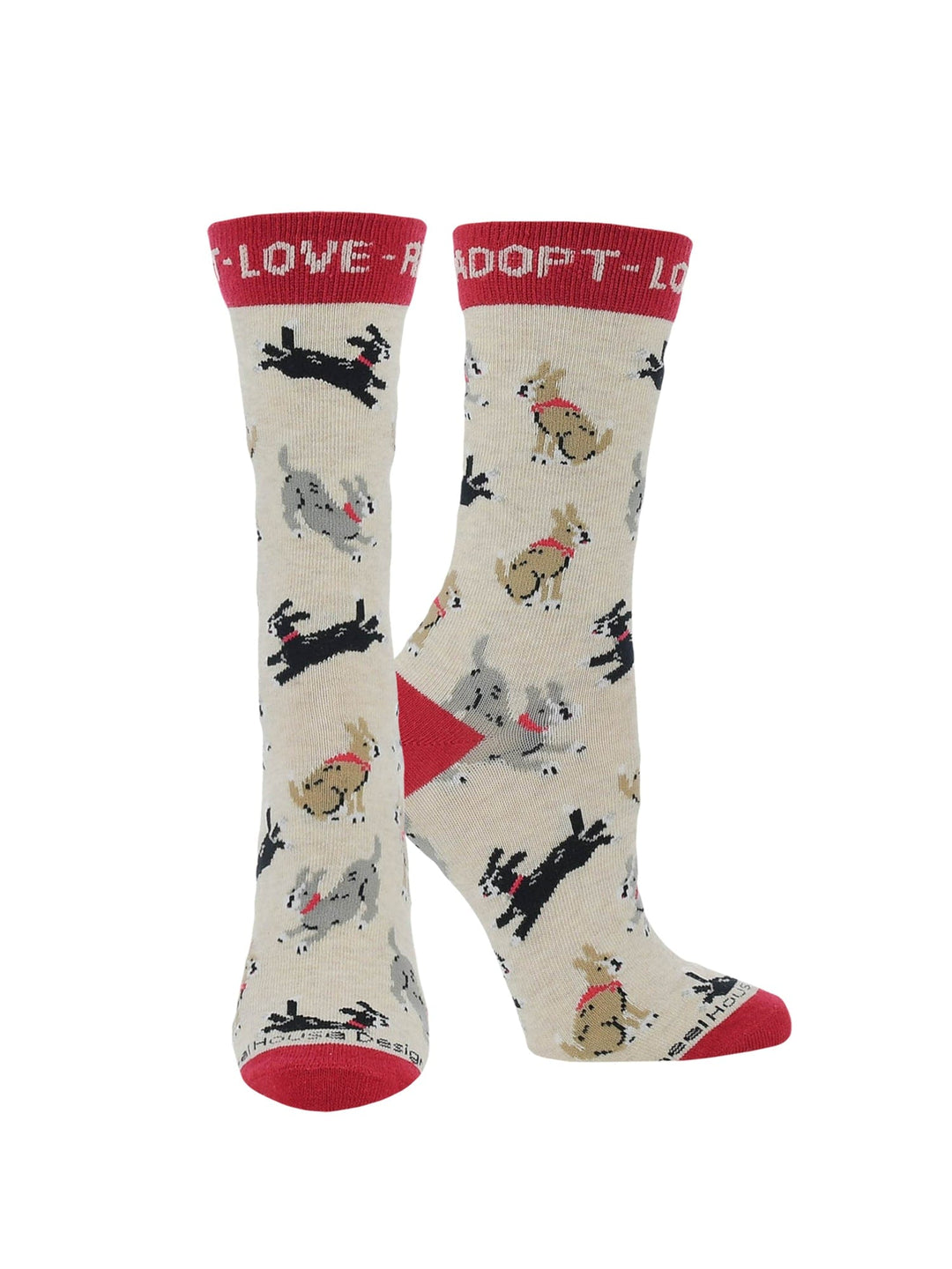 Wheel House Designs socks Oatmeal / Medium Adopt a Dog Socks Perfect Dog Lovers Gift