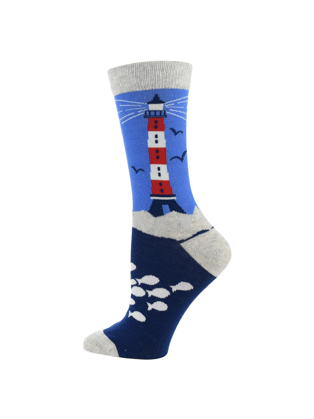Wheel House Designs socks Oatmeal / Medium Lighthouse Socks for Perfect Ocean Lovers Gift