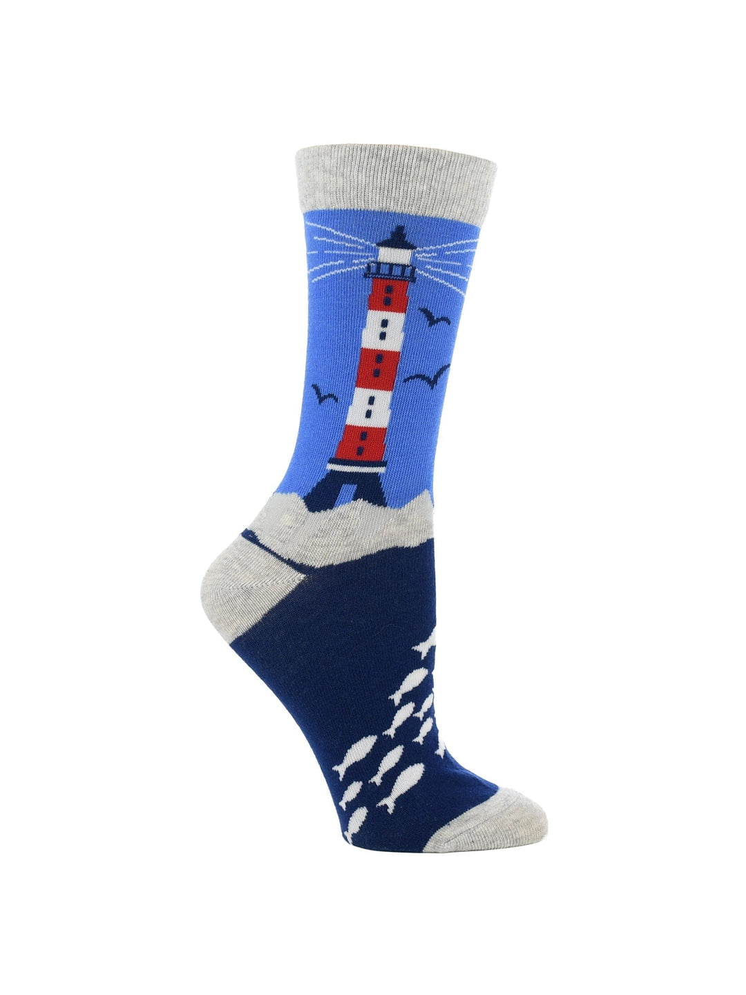 Wheel House Designs socks Oatmeal / Medium Lighthouse Socks for Perfect Ocean Lovers Gift