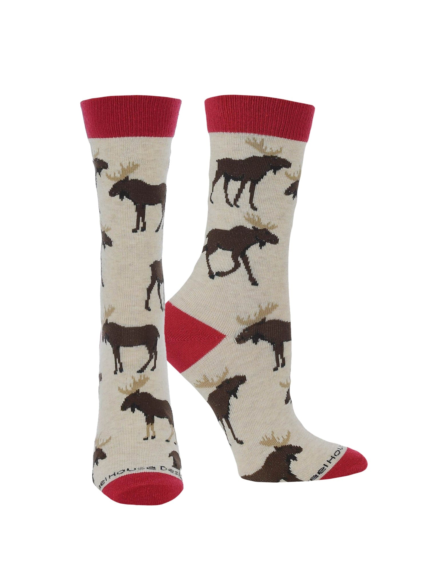 Wheel House Designs socks Oatmeal / Medium Moose Socks Perfect Animal Lovers Gift