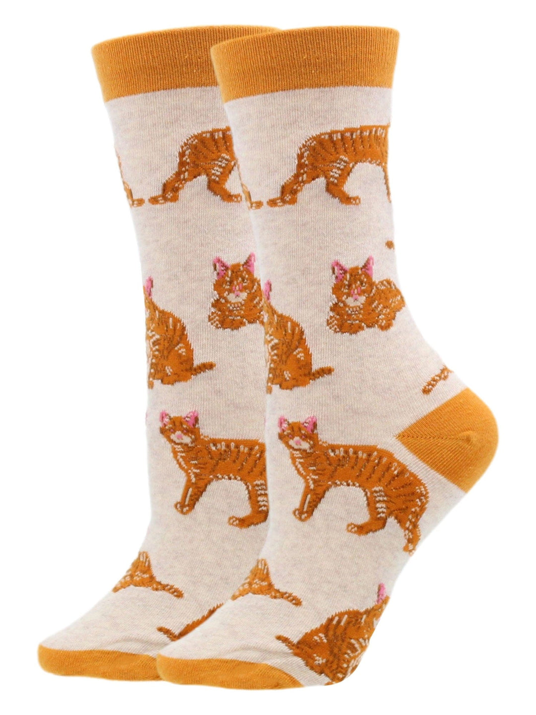 Wheel House Designs socks Oatmeal / Medium Orange Tabby Cat Socks Perfect Cat Lovers Gift