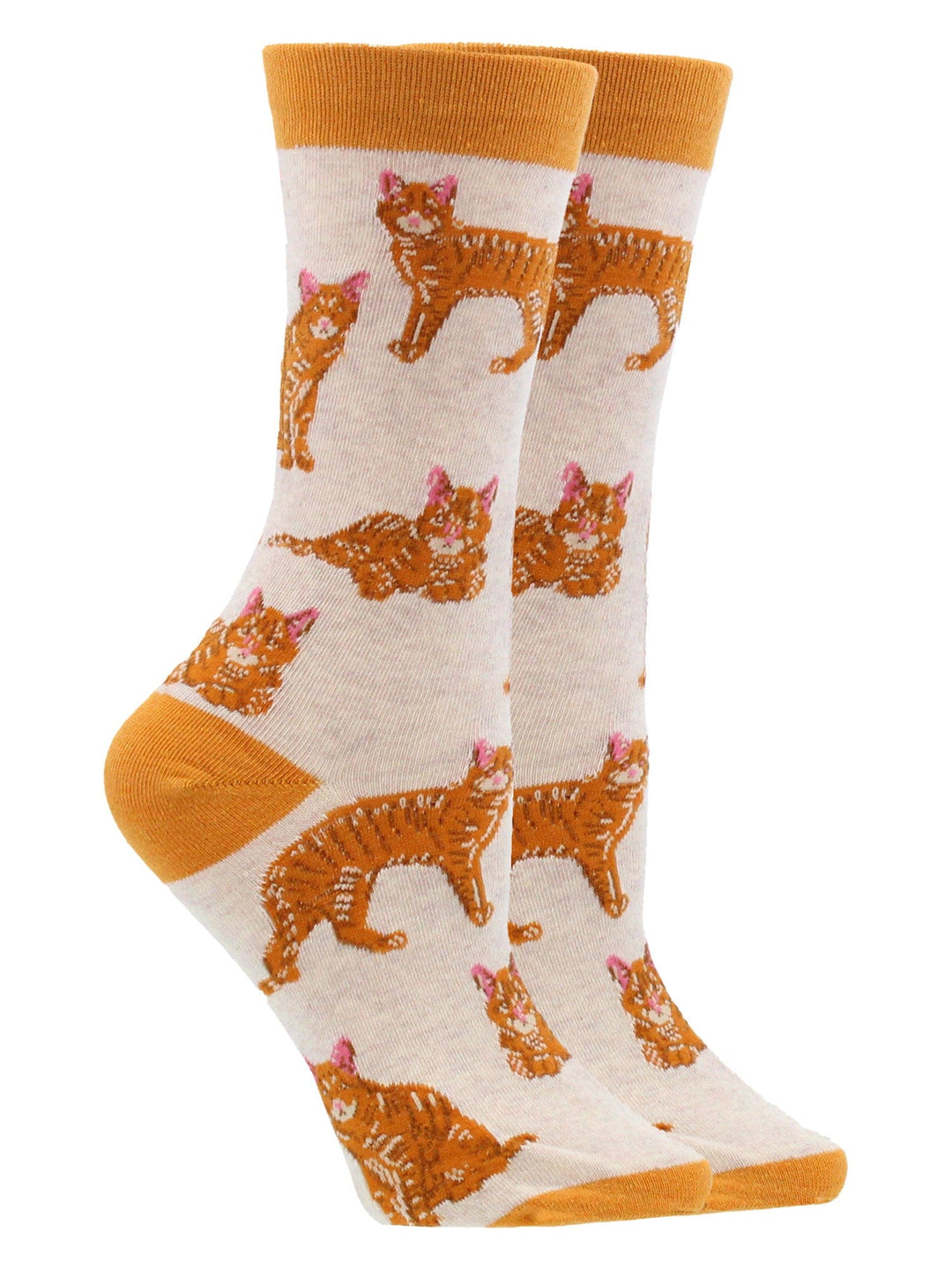 Wheel House Designs socks Oatmeal / Medium Orange Tabby Cat Socks Perfect Cat Lovers Gift