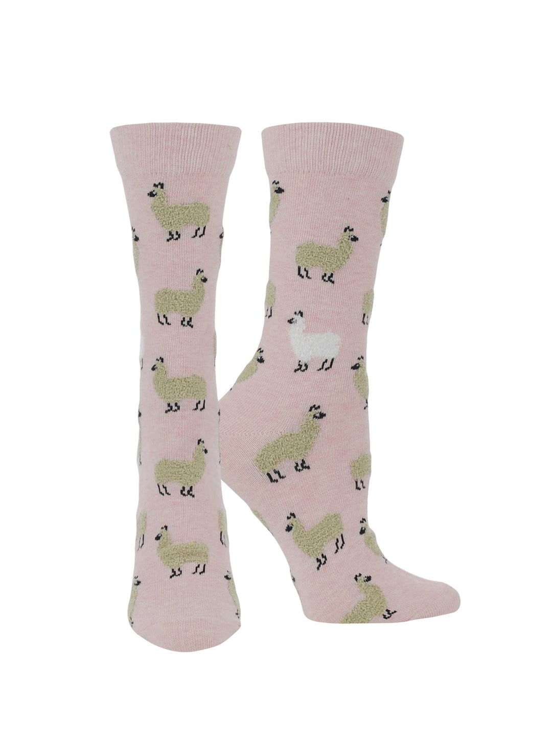 Wheel House Designs socks Pink Heather / Medium WHD Cute Fuzzy Llama Socks for Women