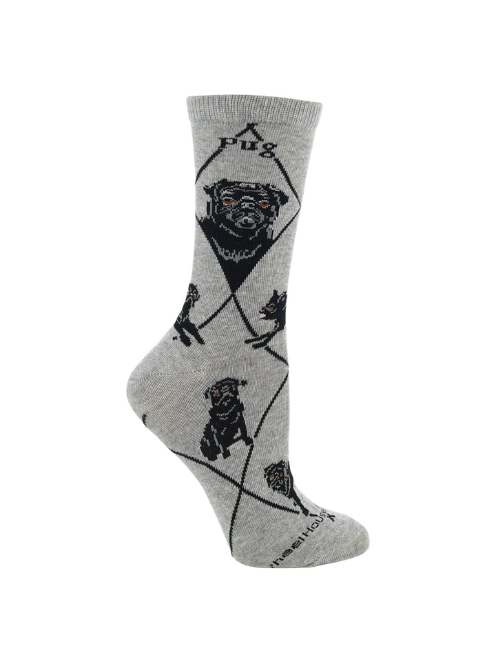 Wheel House Designs socks Pug / Medium Pug Socks for Women | Perfect Dog Lovers Gift
