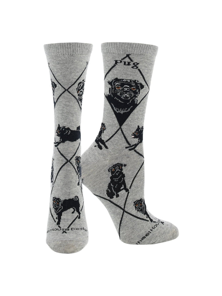 Wheel House Designs socks Pug / Medium Pug Socks for Women | Perfect Dog Lovers Gift