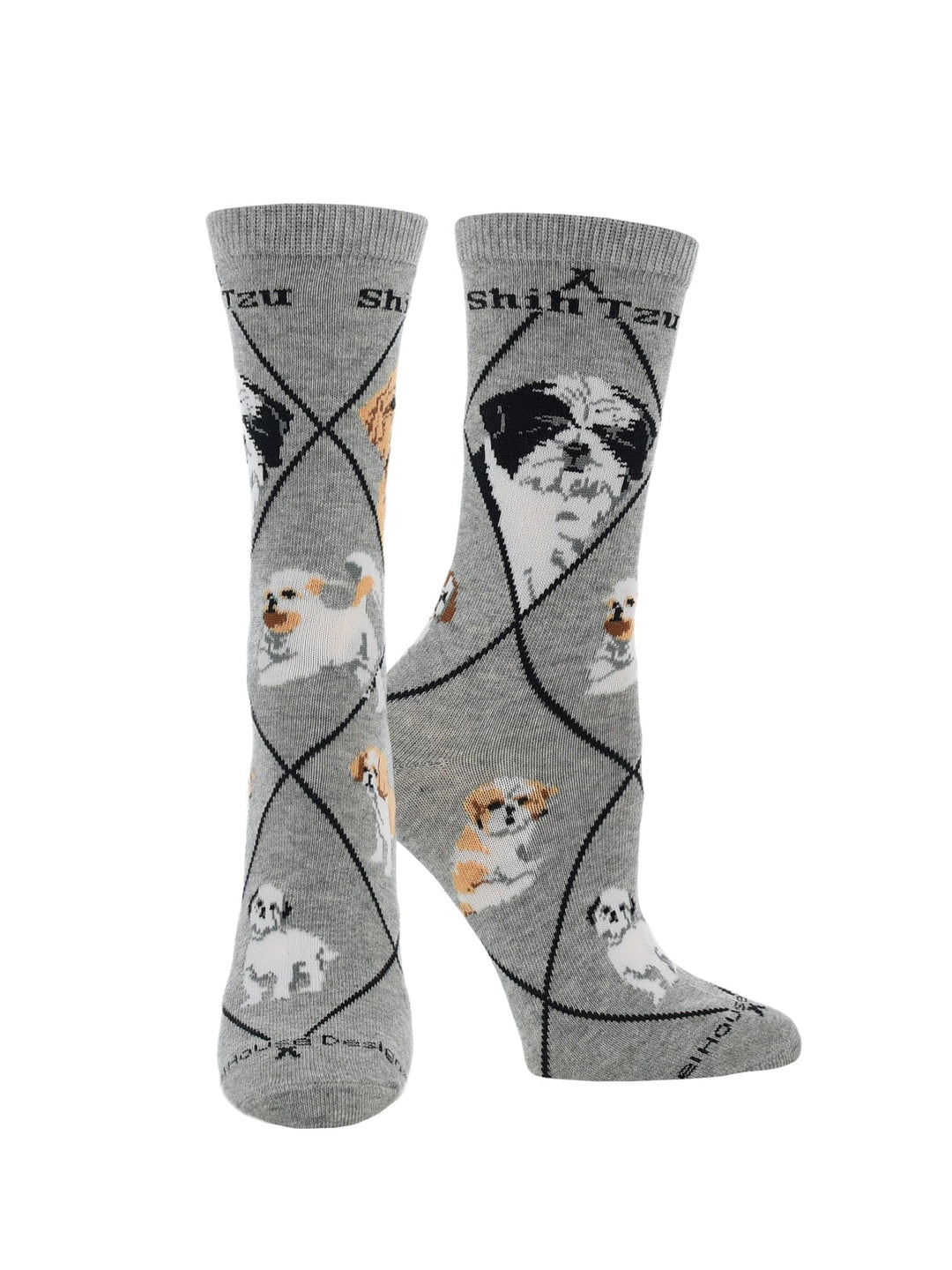 Wheel House Designs socks Puppy Cut Gray / Medium Shih Tzu Socks Perfect Dog Lovers Gift