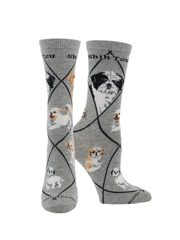 Wheel House Designs socks Puppy Cut Gray / Medium Shih Tzu Socks Perfect Dog Lovers Gift