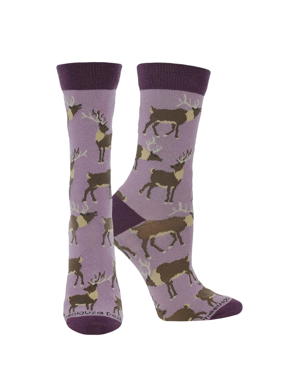 Wheel House Designs socks Purple / Medium Elk Socks Perfect Animal Lovers Gift