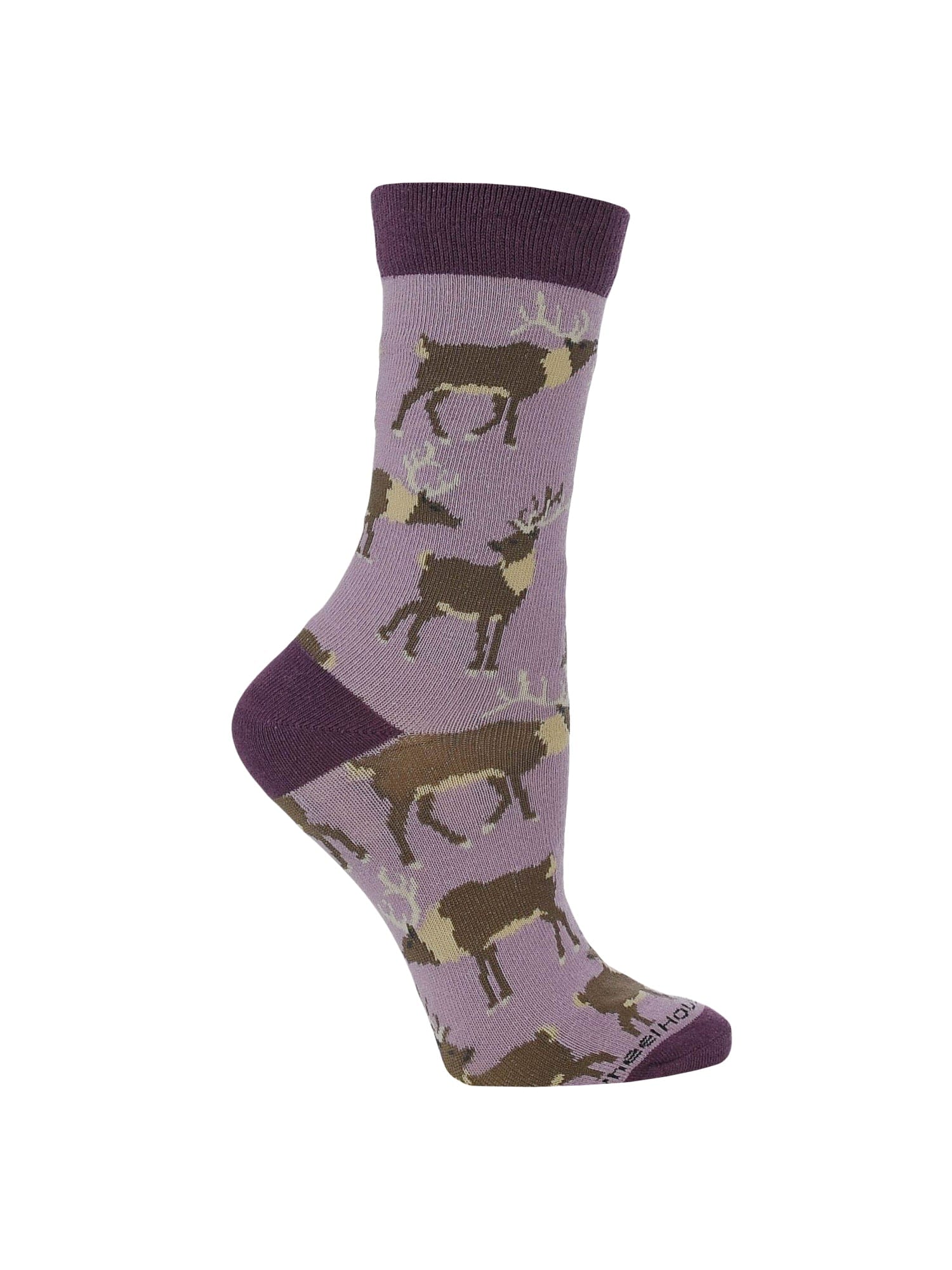 Wheel House Designs socks Purple / Medium Elk Socks Perfect Animal Lovers Gift