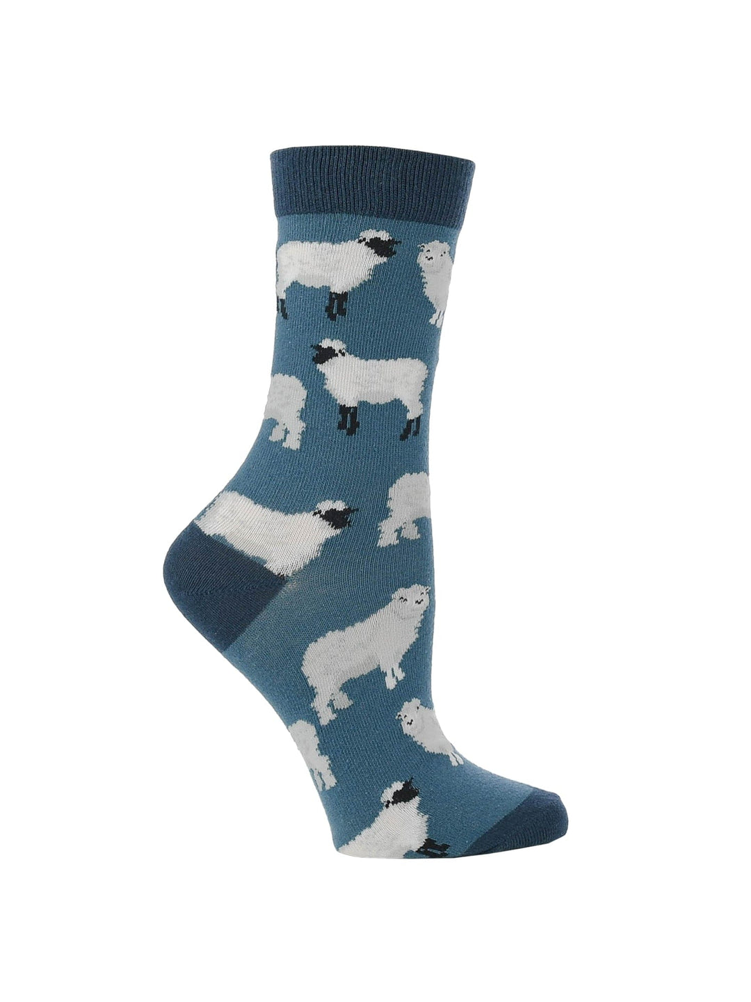 Wheel House Designs socks Teal/Charcoal / Medium WHD Sheep Socks | Socks with Sheep on them|1-Pack/2-Pack
