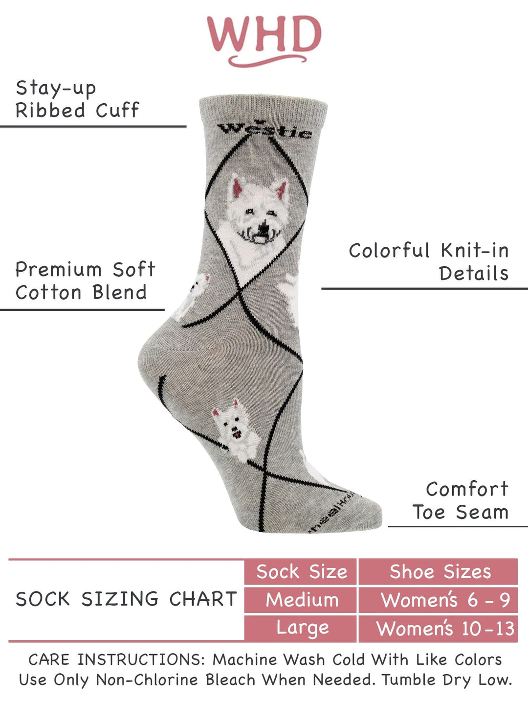 Wheel House Designs socks Westie Socks for Women | Perfect Dog Lovers Gift