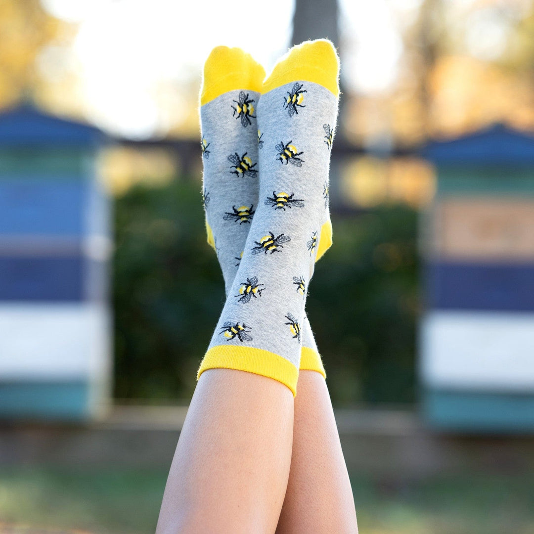 Wheel House Designs socks WHD Bee Socks | Gifts for Bee Lovers | 1-Pack/2-Pack
