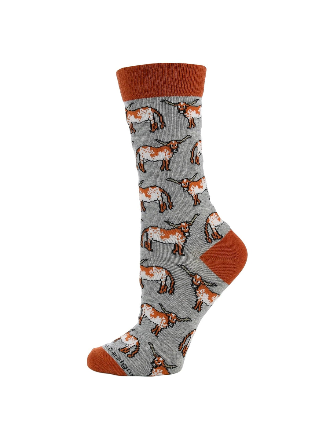Wheel House Designs socks WHD Cattle Crew Socks for Women & Men | Gift for Cow Lovers, Barnyard Fun