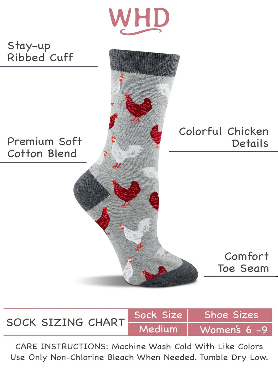 Wheel House Designs socks WHD Chicken Socks for Women | Gift for Chicken Lovers
