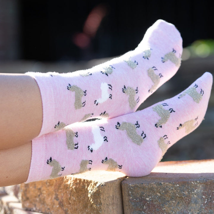 Wheel House Designs socks WHD Cute Fuzzy Llama Socks for Women
