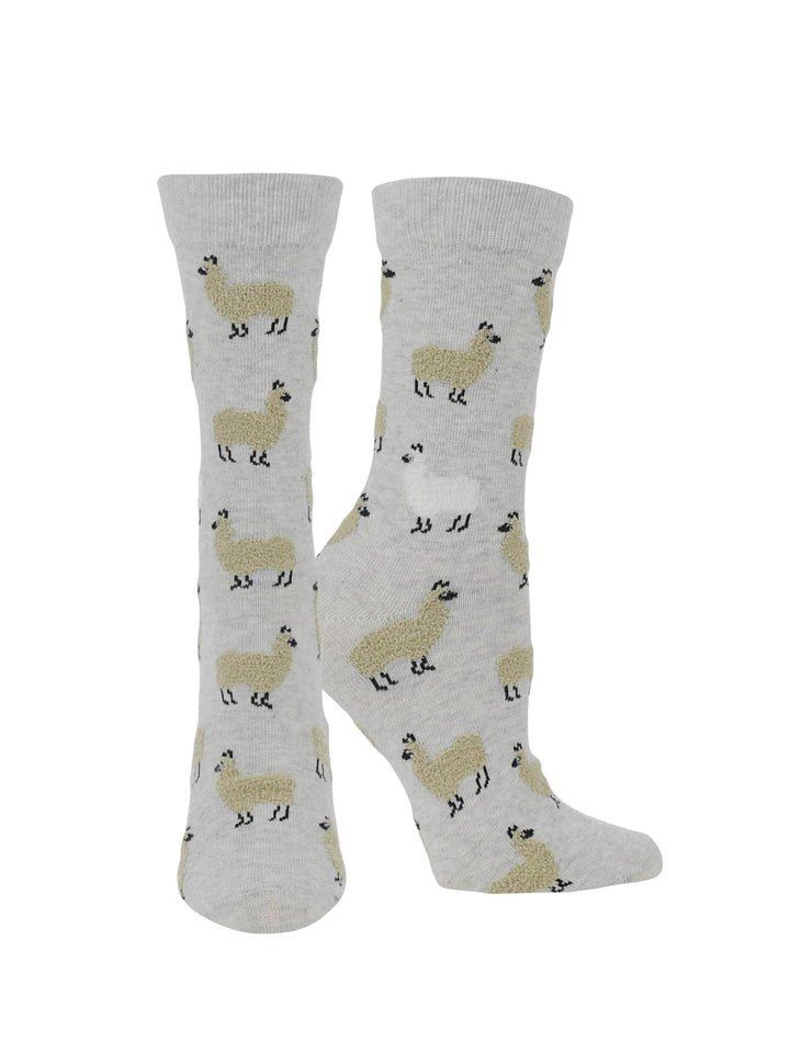 Wheel House Designs socks WHD Cute Fuzzy Llama Socks for Women