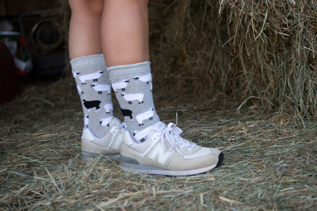 Wheel House Designs socks WHD Fuzzy Sheep Socks | Gifts for Sheep Lovers | 1-Pack/2-Pack