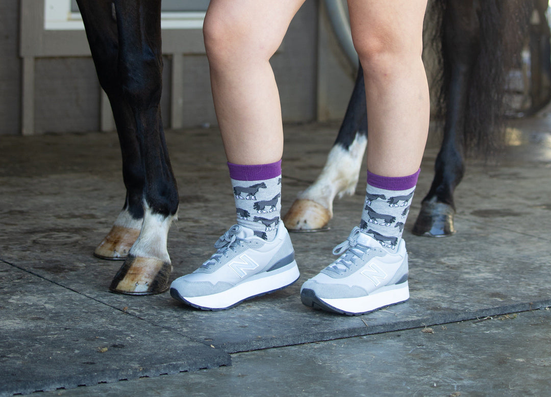 Wheel House Designs socks WHD Multi Horse Socks | Gift for Horse Lovers | 1-Pack/2-Pack