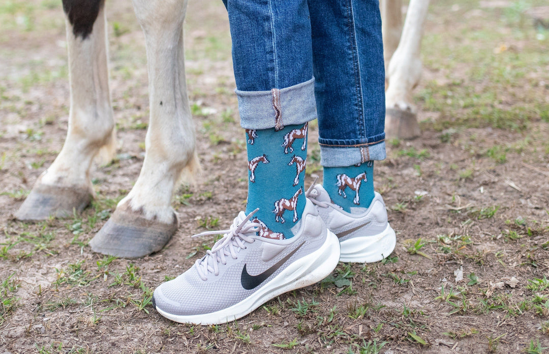 Wheel House Designs socks WHD Multi Horse Socks | Gift for Horse Lovers | 1-Pack/2-Pack