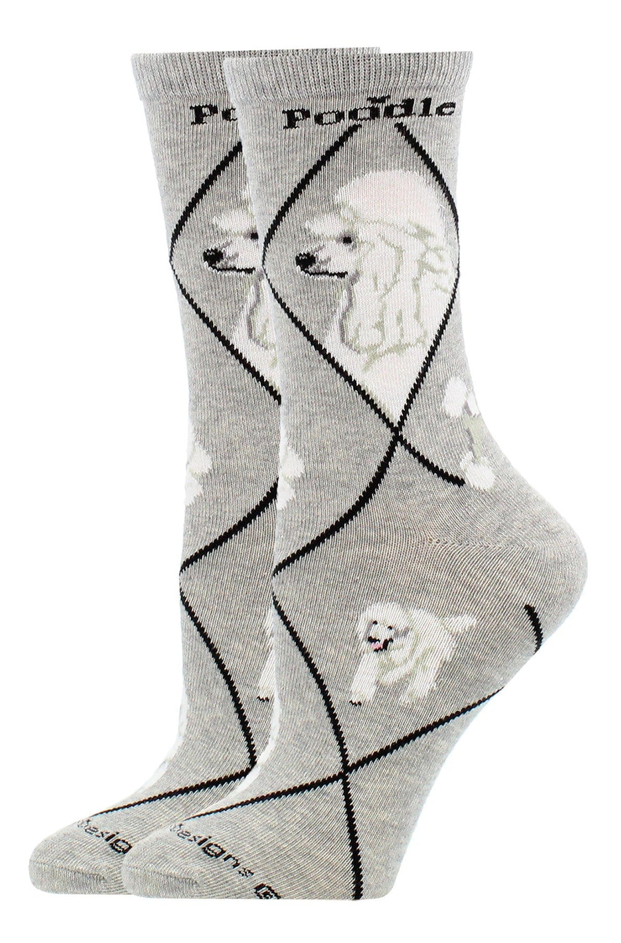 Wheel House Designs socks White Poodle Socks Perfect Dog Lovers Gift