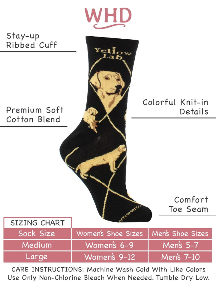 Wheel House Designs socks Yellow Lab Socks for Women and Men | Perfect Dog Lovers Gift