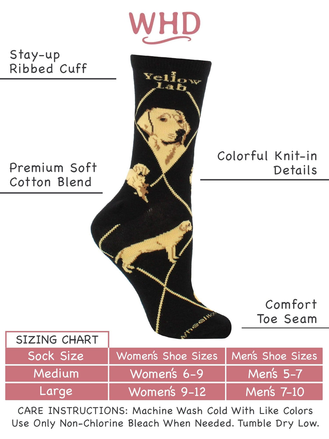 Wheel House Designs socks Yellow Lab Socks for Women and Men | Perfect Dog Lovers Gift