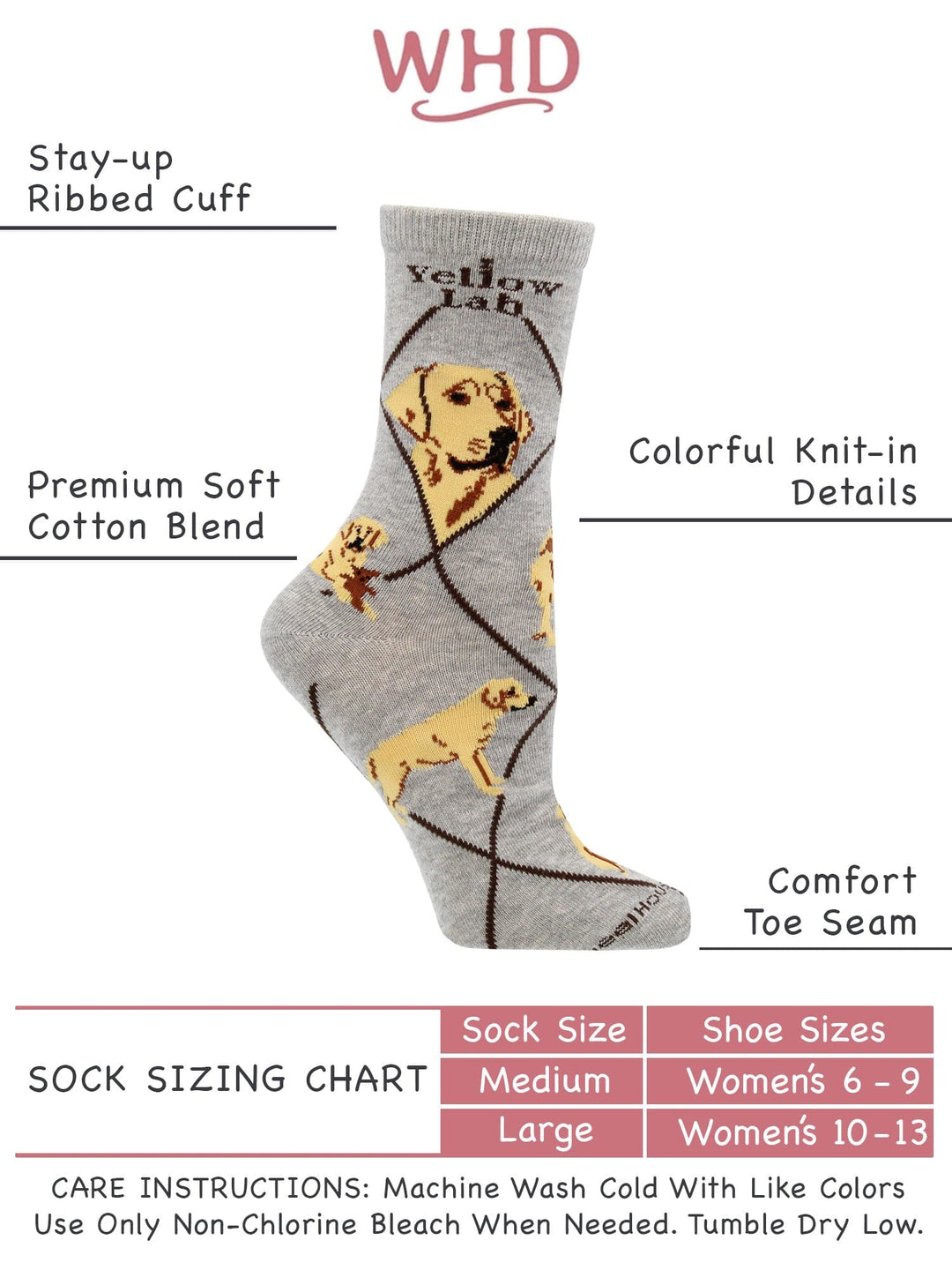 Wheel House Designs socks Yellow Lab Socks for Women and Men | Perfect Dog Lovers Gift